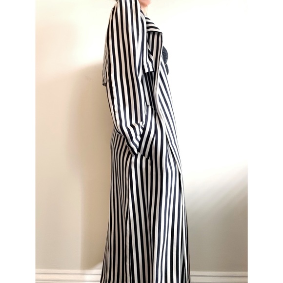 NWOT RtA Karina Striped Silk Trench - Picture 3 of 11